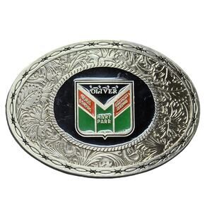 Spec Cast Collectibles Silver Oliver Hart Parr Western Style Belt Buckle w. Logo